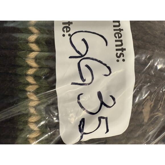 J. Crew Men's 100% Shetland Wool Sweater Size Large Brown With Stripe Pullover - Picture 8 of 8